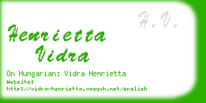 henrietta vidra business card